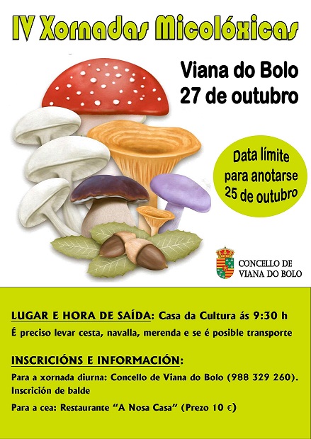 Cartel IV XORNADAS MICOLXICAS EN VIANA DO BOLO